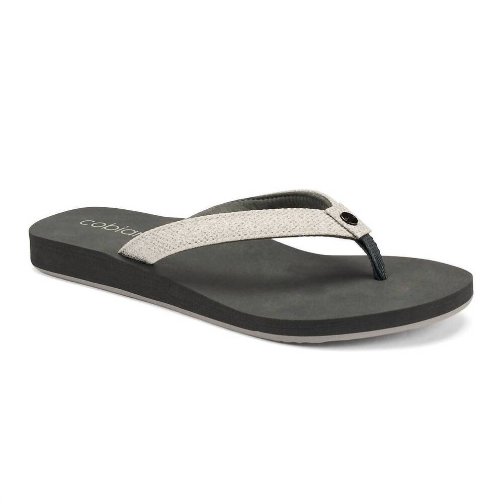 NEW COBIAN women's fiesta skinny bounce slipper in white glitter